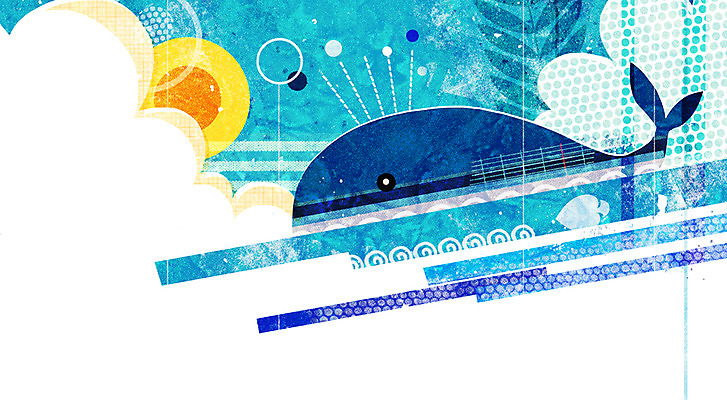 PSD 동물 구름 한마리 계절 바다 백그라운드 일러스트 자연 하늘 풍경 사람없음 여름 태양 바다동물 여름풍경 고래 국내일러스트 자연요소 1 포유류 수중동물 생태계 파일형식 여름_계절