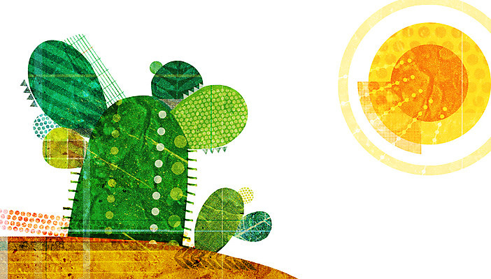 PSD 식물 계절 백그라운드 일러스트 자연 선인장 풍경 사람없음 여름 태양 여름풍경 국내일러스트 자연요소 생태계 파일형식 여름_계절