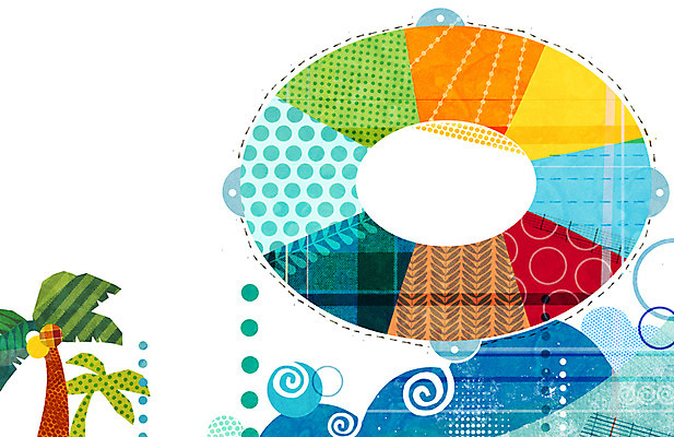 PSD 나무 식물 계절 파도 바다 백그라운드 일러스트 자연 풍경 해변 사람없음 여름 야자수 놀이용품 여름풍경 튜브 국내일러스트 오브젝트 생태계 파일형식 여름_계절