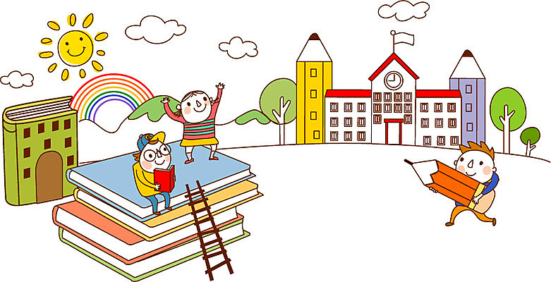 전신 나무 구름 건축물 여자 어린이교육 교육 남자 어린이 무지개 일러스트 사다리 학교 하늘 서기 들기 사람 소녀 소년 건물 책 세명 친구 태양 연필 어린이만 국내일러스트 AI파일 자연요소 식물 건축 관계 모션 학용품 필기구 도구 파일형식 벡터