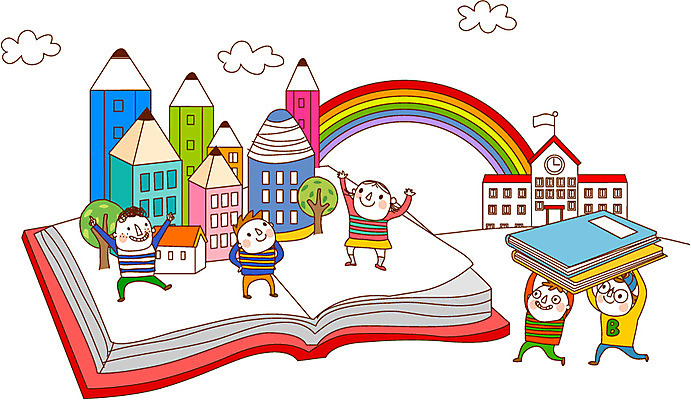 전신 나무 식물 구름 건축물 여자 어린이교육 교육 남자 어린이 무지개 일러스트 홍보캐릭터 학교 서기 들기 사람 소녀 소년 여러명 건물 책 친구 연필 펼침 어린이만 국내일러스트 일러캐릭터 AI파일 자연요소 캐릭터 건축 다수 관계 모션 학용품 필기구 파일형식 벡터