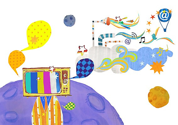 PSD 구름 옷 별 말풍선 일러스트 상상 상상일러스트 정장 사람없음 전자제품 판타지 우주 텔레비전 스피커 꿈 행성 열기구 스마트 방송 언론 영상 소통 콘텐츠 국내일러스트 자연요소 음향기기 컨셉 항공교통 파일형식