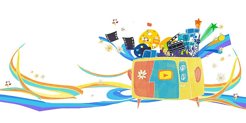 PSD 일러스트 상상 상상일러스트 사람없음 전자제품 판타지 스크린 텔레비전 꿈 클래퍼보드 필름 스마트 언론 영상 소통 콘텐츠 국내일러스트 컨셉 파일형식