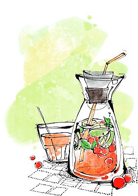 PSD 식기 음료 음식 백그라운드 과일 라인일러스트 일러스트 유리병 디저트 잔 빨대 사람없음 컵 주스 병 국내일러스트 병_용기 파일형식