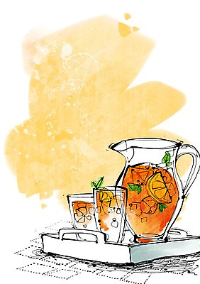 PSD 식기 음료 음식 백그라운드 과일 라인일러스트 일러스트 유리병 디저트 잔 쟁반 사람없음 컵 얼음 주스 병 아이스티 국내일러스트 자연요소 병_용기 파일형식