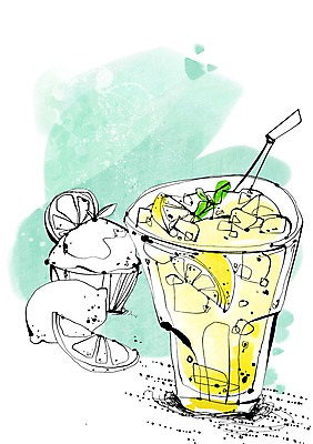 PSD 식기 음료 음식 빵 백그라운드 과일 라인일러스트 일러스트 디저트 잔 빨대 사람없음 컵 케이크 얼음 주스 컵케이크 레몬 레모네이드 탄산음료 국내일러스트 자연요소 에이드 탄산 파일형식