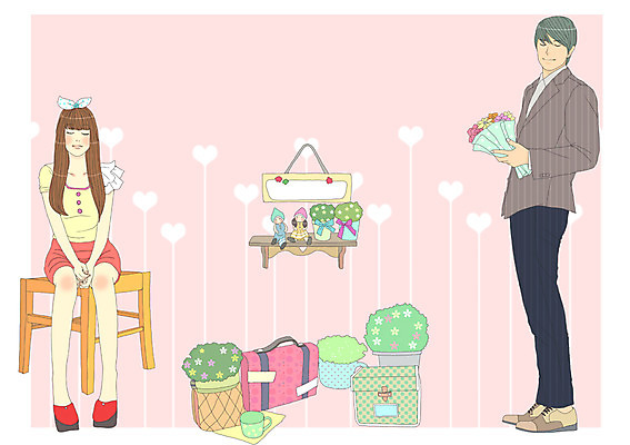 전신 PSD 식물 커플 여자 남자 꽃 화분 인형 꽃다발 커플라이프 의자 가방 데이트 일러스트 선반 선물 사랑 서기 들기 사람 앉기 성인 두명 장난감 팻말 하트 성인만 국내일러스트 모양 라이프스타일 잡화 감정 가구 관계 모션 프레임 파일형식