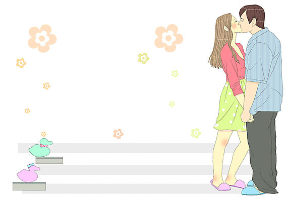 전신 PSD 식물 커플 여자 남자 꽃 인형 커플라이프 데이트 일러스트 키스 사랑 서기 사람 손짓 성인 두명 손잡기 스킨십 성인만 국내일러스트 라이프스타일 감정 관계 모션 애정표현 파일형식