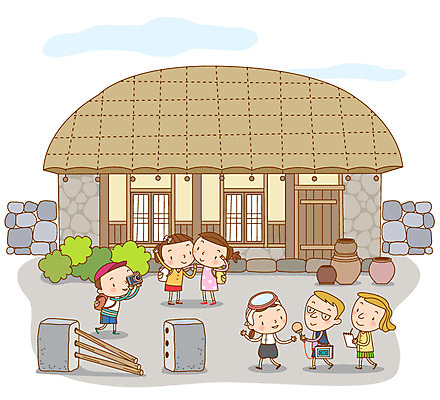 전신 여자 남자 여행 일러스트 안내 주택 한국 돌담 여러명 관광지 제주도 카메라 돌_바위 항아리 기자 마이크 대문 방송 민속촌 해녀 국내여행 민속마을 취재 국내일러스트 AI파일 직업 아시아 음향기기 다수 사람 건물 전자제품 담장 문 도자기 파일형식 벡터