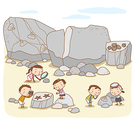 전신 여자 남자 여행 일러스트 돋보기 조개 불가사리 안내 한국 서기 들기 사람 여러명 관광지 제주도 카메라 돌_바위 바위 관찰 소라 화석 해녀 국내여행 국내일러스트 AI파일 직업 아시아 다수 모션 어패류 극피동물 전자제품 파일형식 벡터