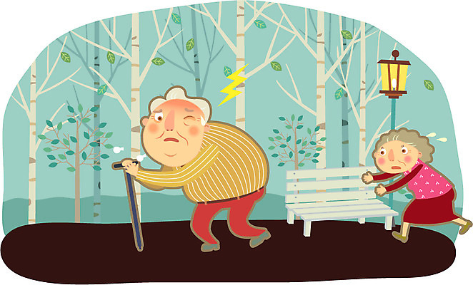 전신 나무 식물 라이프스타일 부부 커플 공원 여자 할아버지 노년 남자 할머니 가로등 벤치 의자 일러스트 지팡이 건강 관리 서기 사람 성인 두명 라이프 실버라이프 노후 건강관리 노부부 실버 보호 질병 위험 질병관리 뇌출혈 노인만 국내일러스트 AI파일 공공시설 가구 컨셉 의학 관계 모션 생활 성인만 파일형식 벡터