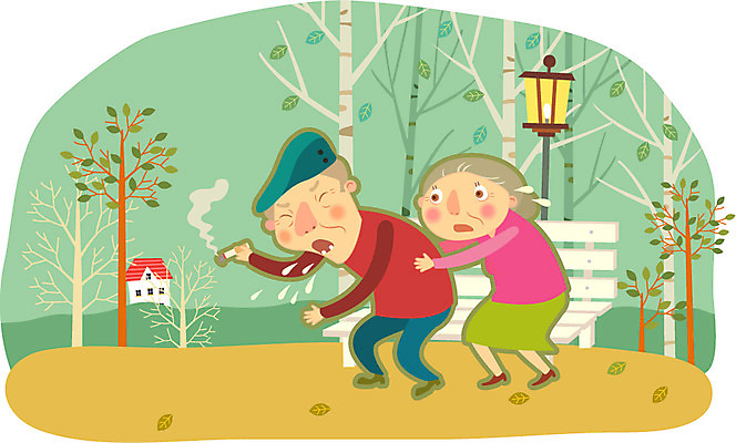 전신 나무 식물 모자 라이프스타일 건축물 부부 커플 공원 여자 할아버지 노년 남자 할머니 가로등 벤치 의자 일러스트 전등 주택 흡연 담배 건강 관리 사람 앉기 성인 두명 건물 라이프 실버라이프 노후 건강관리 노부부 실버 보호 질병 위험 질병관리 폐질환 기침 노인만 국내일러스트 AI파일 잡화 공공시설 건축 가구 컨셉 의학 관계 모션 조명 생활 병_질병 성인만 파일형식 벡터