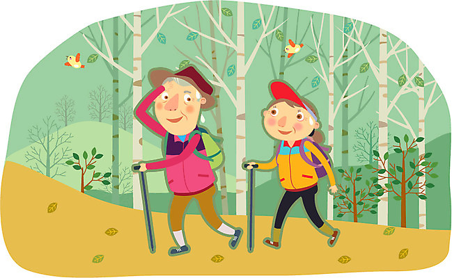 전신 나무 식물 동물 모자 라이프스타일 부부 커플 여자 할아버지 노년 남자 할머니 가방 일러스트 조류 지팡이 산 건강 관리 서기 사람 성인 두명 라이프 실버라이프 노후 운동 건강관리 노부부 등산 실버 보호 질병 숲 위험 등산복 질병관리 노인만 국내일러스트 AI파일 잡화 옷 컨셉 의학 관계 모션 생활 트래킹 성인만 파일형식 벡터