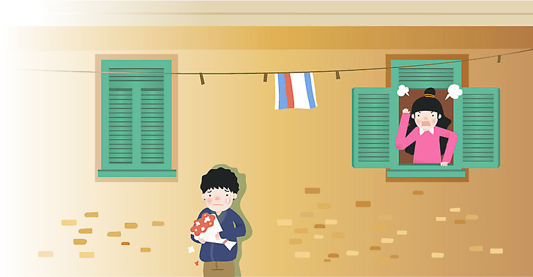 라이프스타일 건축물 여자 남자 꽃다발 일러스트 창문 주택 집게 사랑 들기 사람 상반신 성인 두명 건물 라이프 분노 빨래 빨랫줄 눈물 싸움 바보사랑 성인만 국내일러스트 AI파일 건축 꽃 감정 줄 가사 모션 생활 파일형식 벡터