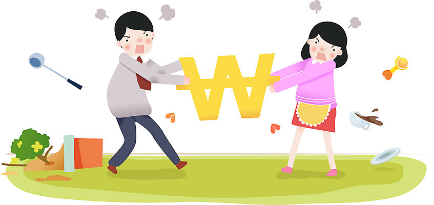 전신 식물 라이프스타일 접시 기호 여자 남자 화분 돈 일러스트 남편 사랑 서기 들기 사람 성인 두명 라이프 앞치마 분노 아내 원화 화폐기호 찻잔 국자 싸움 부부싸움 바보사랑 성인만 국내일러스트 AI파일 문자 식기 부부 감정 모션 주방용품 잔 생활 재산 화폐 파일형식 벡터