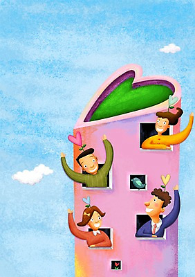 PSD 식물 동물 구름 건축물 여자 남자 꽃 백그라운드 일러스트 창문 조류 아파트 주택 희망프로젝트 사랑 웃음 사람 손짓 여러명 상반신 성인 건물 손들기 희망 하트 인사 사랑나눔 하트백그라운드 이웃 성인만 국내일러스트 자연요소 모양 건축 감정 다수 컨셉 모션 표정 예절 나눔 파일형식