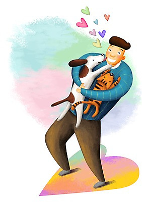 전신 PSD 동물 남자 반려견 백그라운드 일러스트 안기 희망프로젝트 사랑 한명 서기 웃음 사람 성인 반려동물 고양이 희망 하트 강아지 사랑나눔 하트백그라운드 남자만 남자한명만 성인남자만 성인만 국내일러스트 모양 1 감정 컨셉 포유류 모션 표정 개 나눔 파일형식