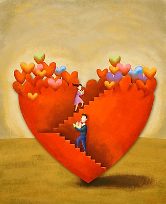 전신 PSD 여자 남자 백그라운드 일러스트 희망프로젝트 사랑 서기 들기 사람 성인 두명 계단 희망 하트 사랑나눔 하트백그라운드 성인만 국내일러스트 모양 감정 컨셉 모션 나눔 파일형식