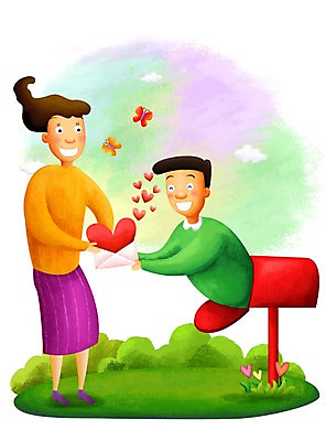 전신 PSD 동물 커플 여자 남자 꽃 나비 곤충 백그라운드 일러스트 편지봉투 희망프로젝트 사랑 서기 웃음 들기 사람 잔디 성인 두명 희망 우체통 하트 풀 편지 전달 사랑나눔 하트백그라운드 성인만 국내일러스트 모양 식물 감정 컨셉 관계 모션 봉투 표정 나눔 파일형식