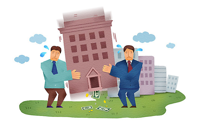 전신 PSD 구름 남자 돈 일러스트 비즈니스 서기 들기 사람 정장 빌딩 성인 두명 건물 경제 직장인 비즈니스맨 눈물 흔들림 불황 경제불황 울상 남자만 성인남자만 성인만 국내일러스트 자연요소 직업 건축물 옷 감정 모션 재산 파일형식