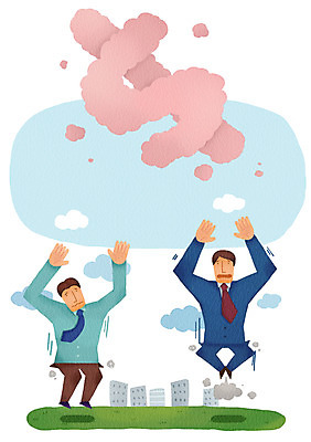 전신 PSD 구름 남자 일러스트 비즈니스 하늘 서기 사람 정장 빌딩 성인 두명 건물 경제 달리기 달러 점프 직장인 비즈니스맨 화폐기호 불황 경제불황 남자만 성인남자만 성인만 국내일러스트 자연요소 직업 건축물 기호 옷 돈 모션 화폐 파일형식