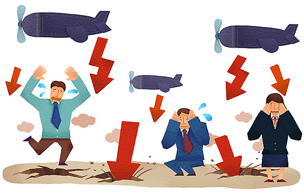 전신 PSD 구름 여자 남자 화살표 일러스트 비즈니스 비행기 서기 사람 정장 성인 세명 경제 직장인 비즈니스맨 비즈니스우먼 땅 하락 눈물 불황 경제불황 울상 성인만 꺼짐 국내일러스트 자연요소 직업 옷 감정 컨셉 항공교통 모션 대중교통 파일형식