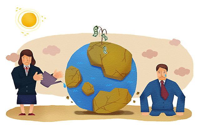 전신 PSD 나무 구름 여자 열매 남자 지구 돈 일러스트 비즈니스 건조 서기 사람 정장 성인 두명 경제 태양 물뿌리개 직장인 비즈니스맨 비즈니스우먼 무릎꿇기 눈물 불황 경제불황 돈나무 울상 성인만 국내일러스트 자연요소 식물 직업 옷 감정 모션 재산 파일형식