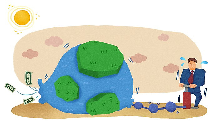 전신 PSD 구름 남자 지구 돈 일러스트 비즈니스 한명 서기 사람 정장 성인 경제 태양 직장인 비즈니스맨 구멍 풍선 펌프 불황 경제불황 남자한명만 성인남자만 국내일러스트 자연요소 직업 1 옷 모션 재산 남자만 성인만 파일형식