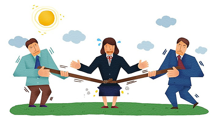 전신 PSD 구름 여자 남자 줄 일러스트 비즈니스 서기 사람 정장 성인 세명 경제 태양 벨트 직장인 비즈니스맨 비즈니스우먼 절약 당기기 눈물 불황 경제불황 울상 성인만 국내일러스트 자연요소 직업 잡화 옷 감정 컨셉 모션 파일형식