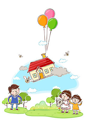 전신 여자 남자 딸 어린이 일러스트 가족 하늘 남편 주택 서기 사람 소녀 잔디 성인 세명 경제 아내 돈다발 먹구름 가정경제 풍선 집값 국내일러스트 AI파일 식물 돈 가정 관계 모션 부동산 건물 파일형식 벡터 구름_자연