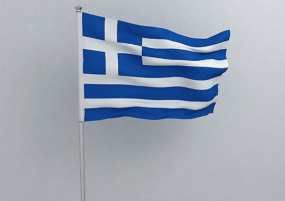 PSD 편집이미지 문양 유럽 나라 상징 컬러 백그라운드 십자가 무늬 사람없음 그래픽 파란색 3D소스 3D 줄무늬 흰색 깃발 국기 그리스 입체 깃대 십자 그리스국기 편집소스 편집3D 디지털합성 파일형식