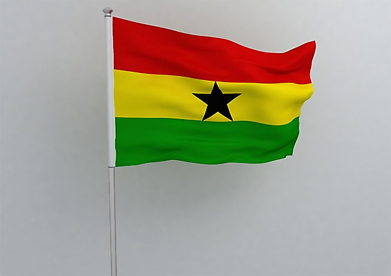 PSD 편집이미지 문양 나라 별 상징 컬러 백그라운드 무늬 아프리카 사람없음 그래픽 빨간색 초록색 노란색 3D소스 3D 줄무늬 깃발 국기 입체 깃대 삼색기 가나 가나국기 편집소스 편집3D 자연요소 디지털합성 파일형식 서아프리카