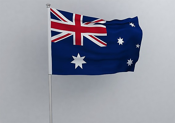 PSD 편집이미지 문양 나라 별 상징 백그라운드 무늬 사람없음 그래픽 3D소스 3D 깃발 오세아니아 호주 국기 입체 깃대 호주국기 편집소스 편집3D 자연요소 디지털합성 파일형식