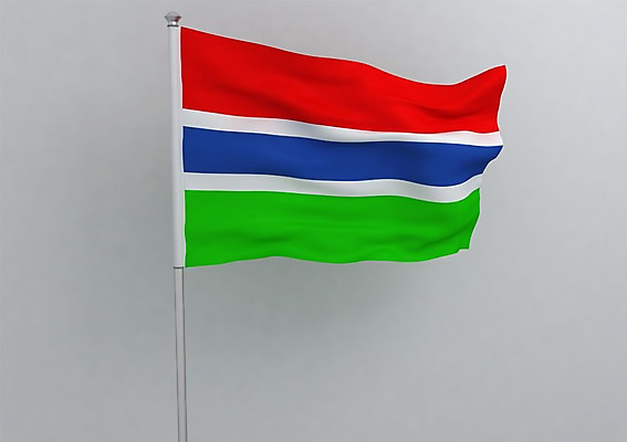 PSD 편집이미지 문양 나라 상징 컬러 백그라운드 무늬 아프리카 사람없음 그래픽 빨간색 초록색 파란색 3D소스 3D 줄무늬 깃발 국기 입체 깃대 삼색기 감비아 감비아국기 편집소스 편집3D 디지털합성 파일형식