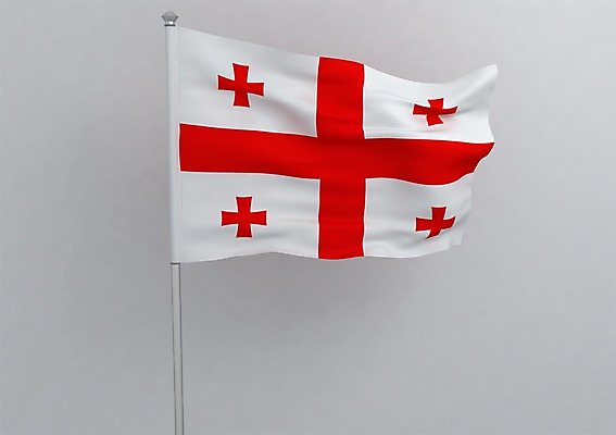 PSD 편집이미지 문양 유럽 나라 상징 컬러 백그라운드 십자가 무늬 사람없음 그래픽 빨간색 3D소스 3D 흰색 깃발 국기 입체 깃대 십자 조지아 조지아국기 편집소스 편집3D 디지털합성 동유럽 파일형식