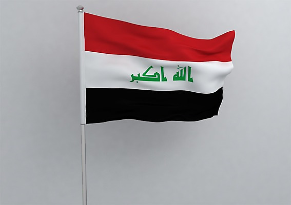 PSD 편집이미지 문자 문양 나라 상징 컬러 백그라운드 무늬 중동 사람없음 그래픽 빨간색 3D소스 3D 검은색 줄무늬 흰색 깃발 국기 입체 깃대 삼색기 아랍어 이라크 이라크국기 편집소스 편집3D 디지털합성 파일형식