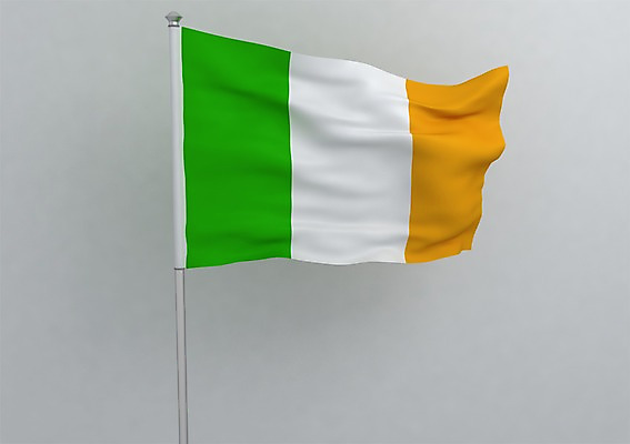 PSD 편집이미지 문양 유럽 나라 상징 컬러 백그라운드 무늬 사람없음 그래픽 초록색 노란색 3D소스 3D 줄무늬 흰색 깃발 국기 입체 깃대 아일랜드 삼색기 아일랜드국기 편집소스 편집3D 디지털합성 파일형식