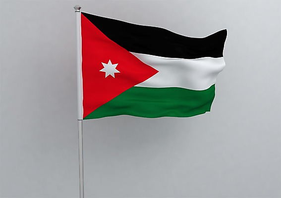 PSD 편집이미지 문양 나라 별 상징 백그라운드 무늬 중동 사람없음 그래픽 3D소스 3D 줄무늬 깃발 국기 입체 깃대 요르단 요르단국기 편집소스 편집3D 자연요소 디지털합성 파일형식