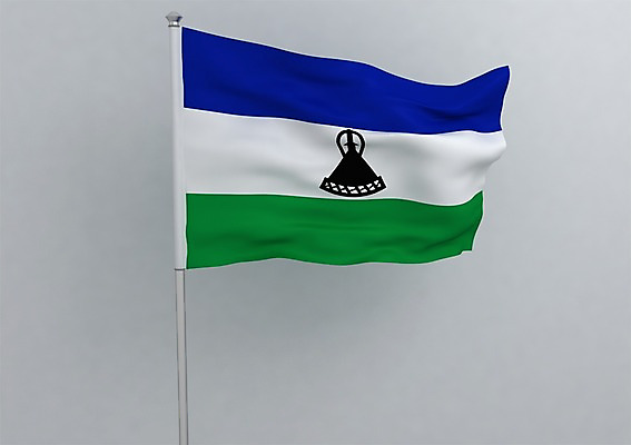 PSD 편집이미지 문양 나라 상징 컬러 백그라운드 무늬 아프리카 사람없음 그래픽 초록색 파란색 3D소스 3D 줄무늬 흰색 깃발 국기 입체 깃대 삼색기 레소토 레소토국기 편집소스 편집3D 디지털합성 파일형식