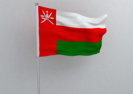 PSD 편집이미지 문양 나라 상징 컬러 백그라운드 무늬 중동 사람없음 그래픽 빨간색 초록색 3D소스 3D 줄무늬 흰색 깃발 국기 입체 깃대 오만 오만국기 편집소스 편집3D 디지털합성 파일형식