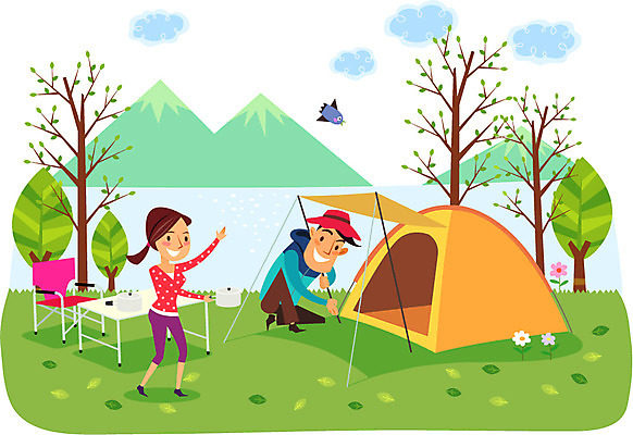 전신 나무 식물 동물 구름 라이프스타일 여자 남자 호수 의자 일러스트 자연 탁자 조류 하늘 레저용품 레저 산 아웃도어 텐트 캠핑도구 서기 들기 사람 앉기 초원 성인 취미 두명 라이프 강 캠핑 풀 냄비 즐거움 상쾌 코펠 성인만 국내일러스트 AI파일 자연요소 감정 가구 모션 생활 도구 솥 생태계 파일형식 벡터