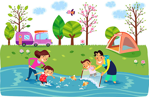 전신 나무 식물 동물 구름 라이프스타일 여자 남자 꽃 어린이 교통수단 일러스트 가족 자동차 자연 물놀이 조류 하늘 레저용품 레저 낚시 아웃도어 텐트 캠핑도구 어류 서기 사람 소녀 소년 초원 여러명 성인 취미 라이프 강 캠핑 그물 풀 개울 즐거움 상쾌 캠핑카 국내일러스트 AI파일 자연요소 감정 육상교통 다수 교통 관계 모션 놀이 생활 수중동물 도구 생태계 파일형식 벡터