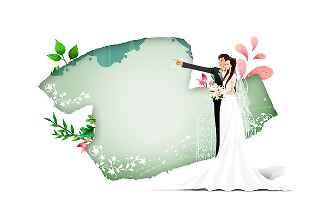 전신 PSD 식물 템플릿 커플 응시 드레스 여자 남자 행복 신부 부케 웨딩드레스 신랑 결혼 잎 카드템플릿 프레임 면사포 사랑 서기 들기 사람 정장 턱시도 손짓 성인 두명 옆모습 페인트 가리킴 페인트칠 덩굴 청첩장 성인만 이미지템플릿 카드프레임 시선 옷 감정 뷰포인트 꽃다발 관계 모션 페인팅 카드_감사 이벤트 결혼소품 파일형식