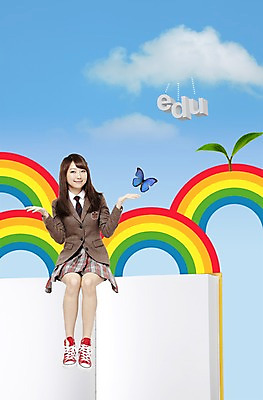 전신 PSD 식물 구름 편집 편집이미지 문자 학생 영어 여학생 여자 교육 교복 나비 무지개 청소년 하늘 고등학생 한명 사람 앉기 동양인 손짓 앞모습 10대 책 새싹 십대라이프스타일 펼침 한국인 성적향상 여자만 여자한명만 십대만 십대여자만 십대여자한명만 이미지편집 자연요소 1 라이프스타일 옷 뷰포인트 곤충 모션 인종 파일형식
