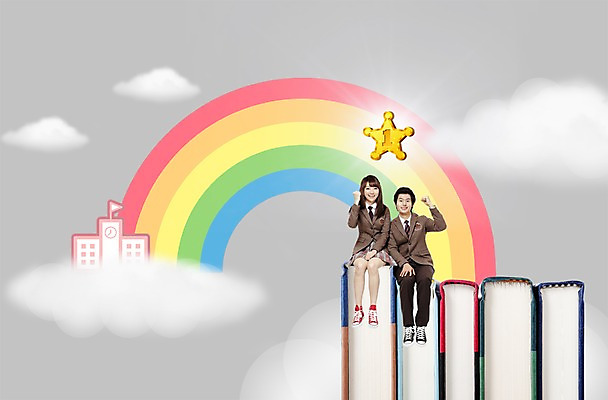 전신 PSD 구름 편집 편집이미지 학생 여학생 여자 교육 남자 교복 남학생 무지개 학교 청소년 고등학생 사람 앉기 동양인 손짓 두명 앞모습 10대 책 스쿨라이프 십대라이프스타일 파이팅 한국인 우승 성적향상 십대만 이미지편집 자연요소 라이프스타일 옷 뷰포인트 모션 인종 최고 파일형식