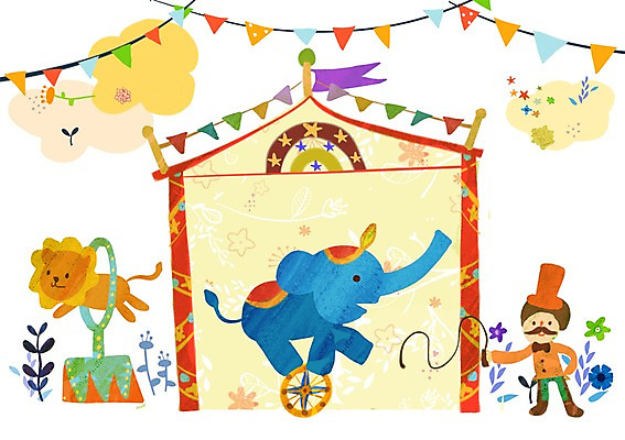 PSD 식물 동물 모자 라이프스타일 옷 남자 꽃 어린이라이프 어린이 줄 일러스트 놀이 코끼리 함께함 한명 들기 사람 성인 취미 라이프 무대 깃발 풀 사자 서커스 장애물 연습 즐거움 천막 소통 외발자전거 조련사 채찍 남자만 남자한명만 국내일러스트 1 잡화 감정 컨셉 포유류 모션 생활 자전거 파일형식