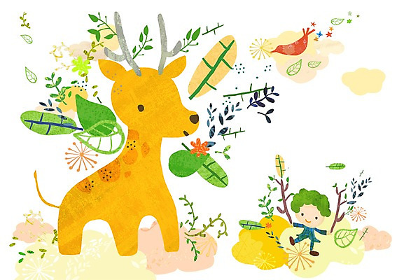 전신 PSD 나무 식물 동물 라이프스타일 남자 어린이라이프 어린이 일러스트 놀이 조류 사슴 나뭇잎 함께함 뿔 한명 서기 들기 사람 소년 취미 라이프 나뭇가지 즐거움 소통 남자만 남자한명만 어린이만 소년만 소년한명만 국내일러스트 1 감정 컨셉 잎 포유류 모션 생활 파일형식