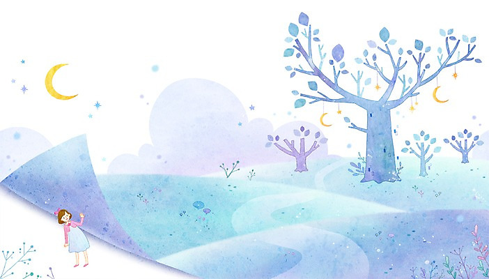 전신 PSD 나무 식물 여자 별 길 어린이 백그라운드 일러스트 자연 한명 서기 사람 풍경 소녀 달 풀 초승달 오솔길 자연백그라운드 여자만 여자한명만 어린이만 소녀만 소녀한명만 국내일러스트 자연요소 1 모션 생태계 파일형식