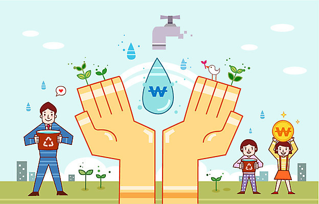 전신 식물 건축물 손 여자 남자 딸 아들 어린이 돈 일러스트 가정 가족 통 서기 사람 소녀 소년 성인 건물 신체부위 세명 물 금융 경제 새싹 동전 재활용 저축 물방울 절약 수도꼭지 가정경제 수도 수도_상하수도 금융의날 국내일러스트 AI파일 자연요소 건축 컨셉 관계 모션 재산 친환경 상하수도 파일형식 벡터 법정기념일