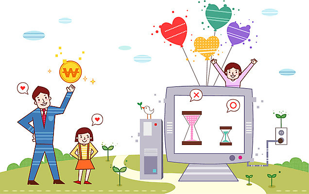 전신 식물 여자 남자 딸 길 아들 어린이 돈 일러스트 가정 가족 서기 들기 사람 소녀 소년 성인 세명 금융 경제 컴퓨터 새싹 스크린 모니터 동전 저축 절약 콘센트 플러그 코드 모래시계 가정경제 풍선 금융의날 국내일러스트 AI파일 모래 시계 컨셉 관계 모션 전자제품 재산 파일형식 벡터 법정기념일